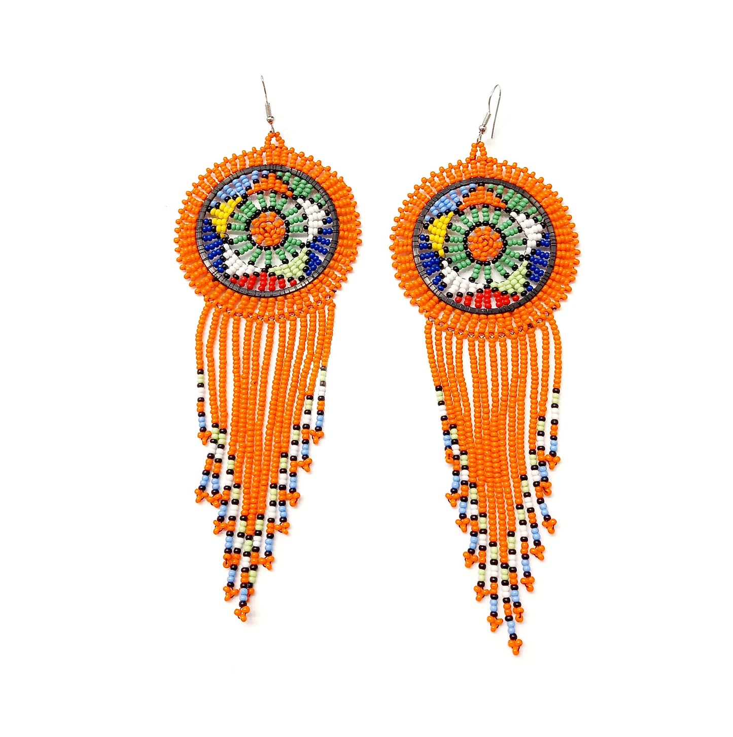 Beaded long tail zulu Earrings