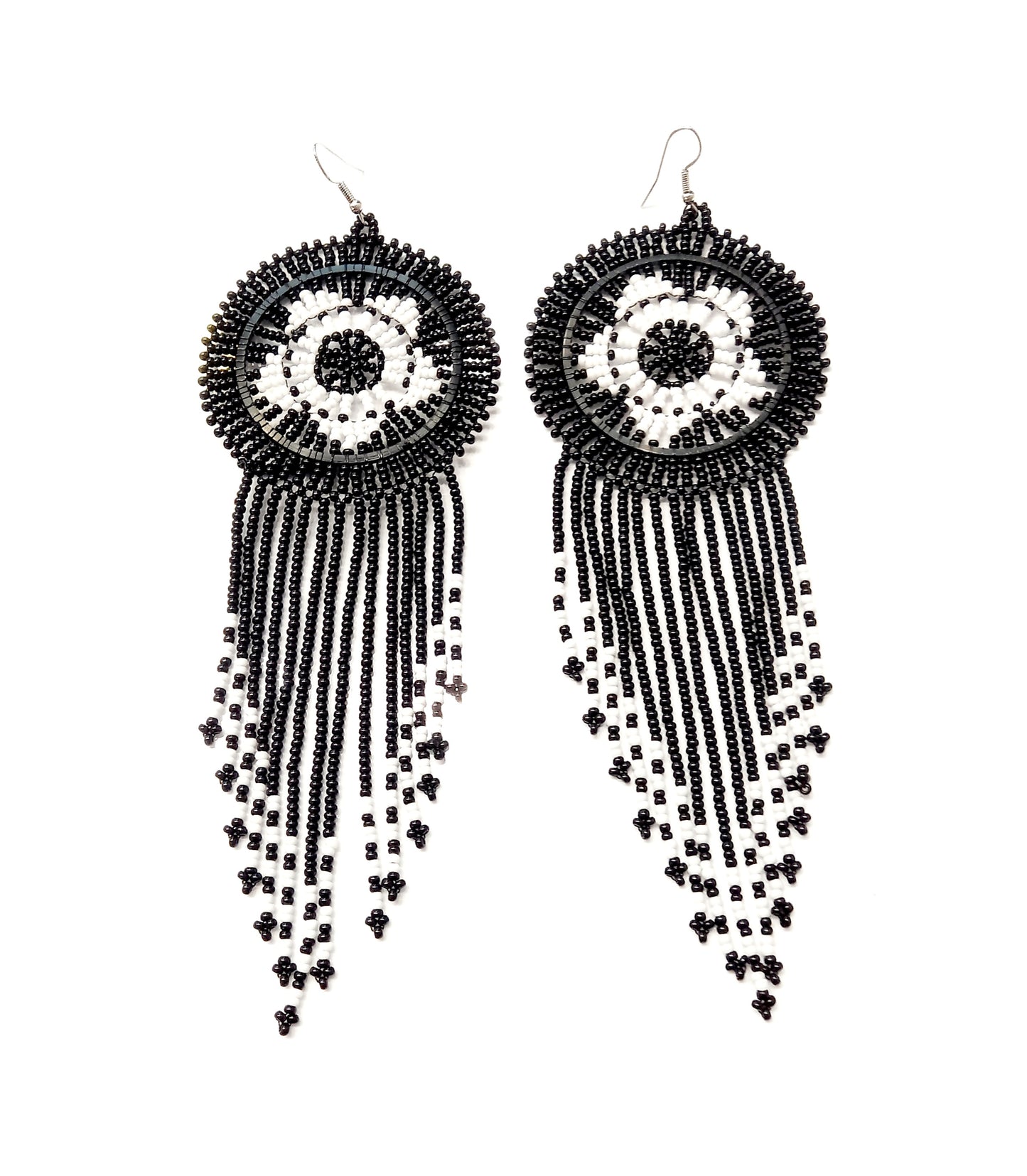 Zulu Beaded Long Tail Earrings