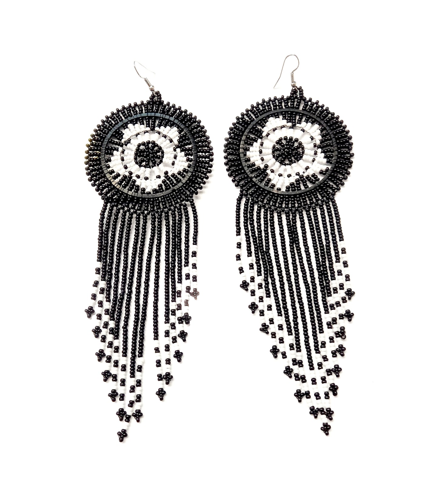 Beaded long tail zulu Earrings