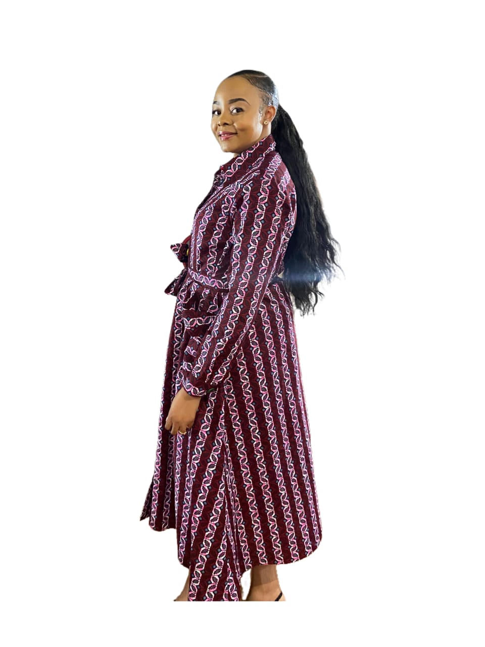 Ankara A-Line Shirt Dress