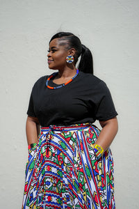 Ndebele long pleated skirts