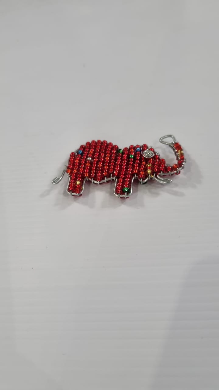 BEADED ANIMAL KEYRINGS