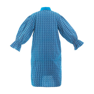 Shweshwe Puffed Shirt Dress