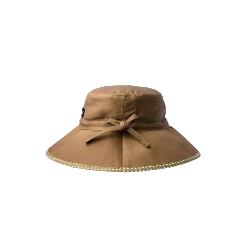 Trimmed Plain Floppy Bucket Hat