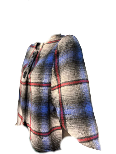 Tswana Short Poncho with Sleeves