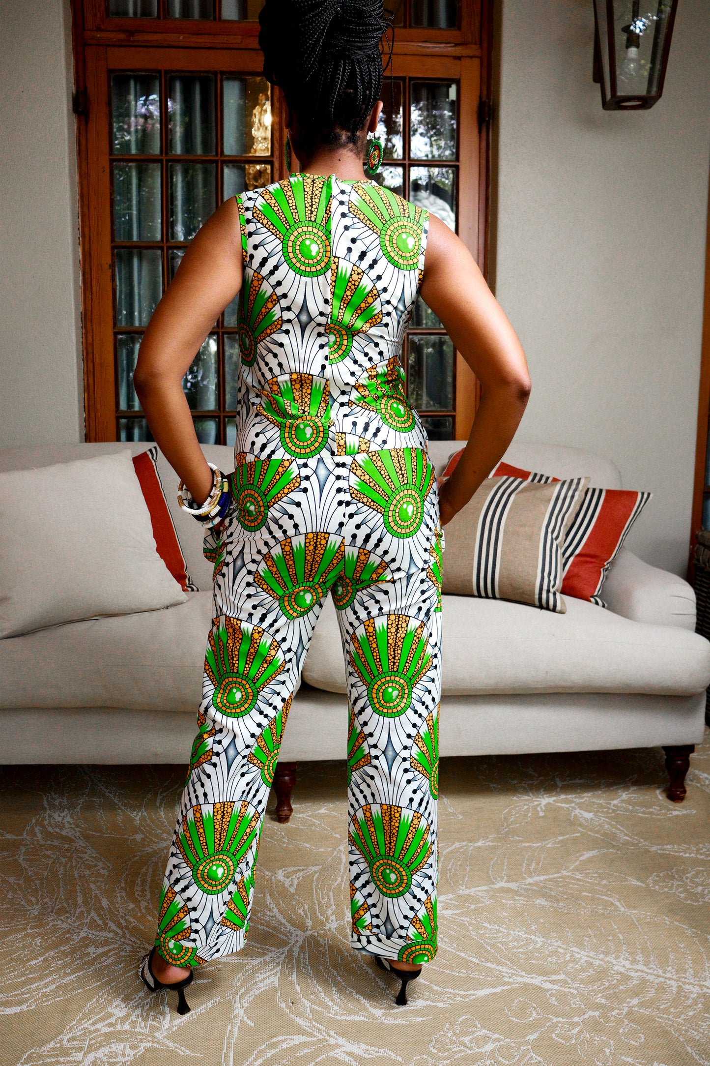 Ankara V-Neck Jumpsuit