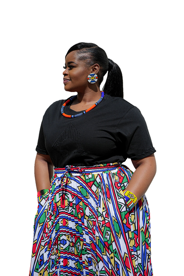 Ndebele Long Pleated Skirts- multicolor