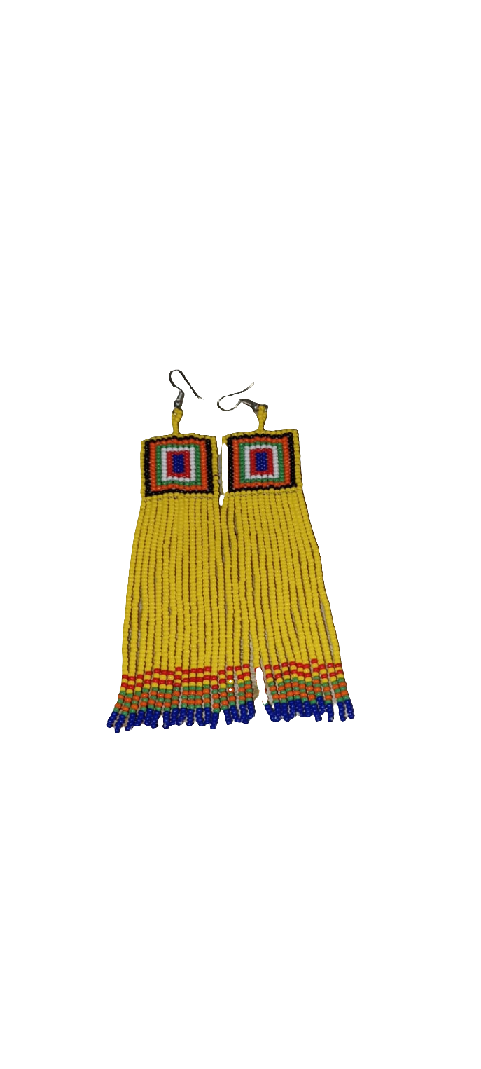 Zulu Long Tail Square Earrings