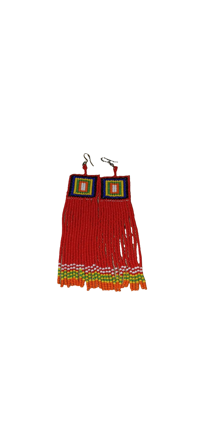 Zulu Long Tail Square Earrings