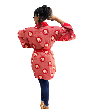 Shweshwe Short Kimono