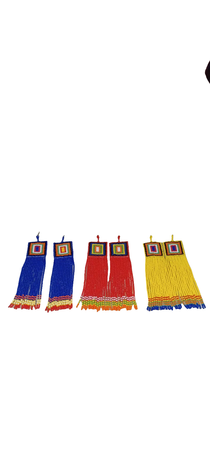 Zulu Long Tail Square Earrings