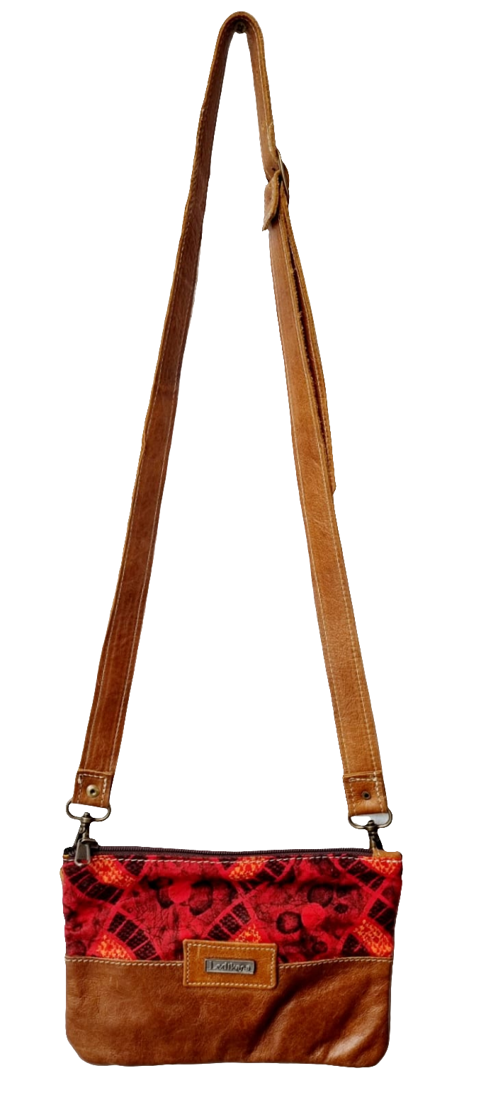 Shweshwe Leather Sling Bag