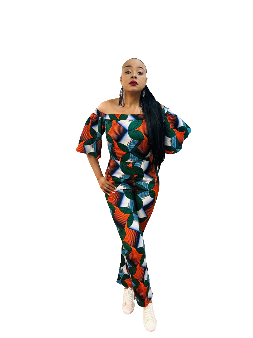 Ankara Off-shoulder Jumpsuit