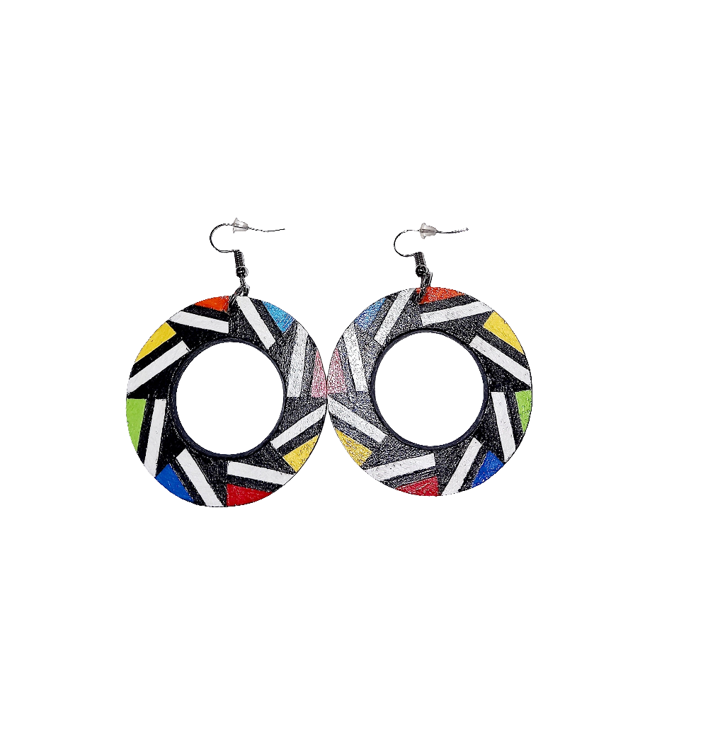 Ndebele wooden earrings