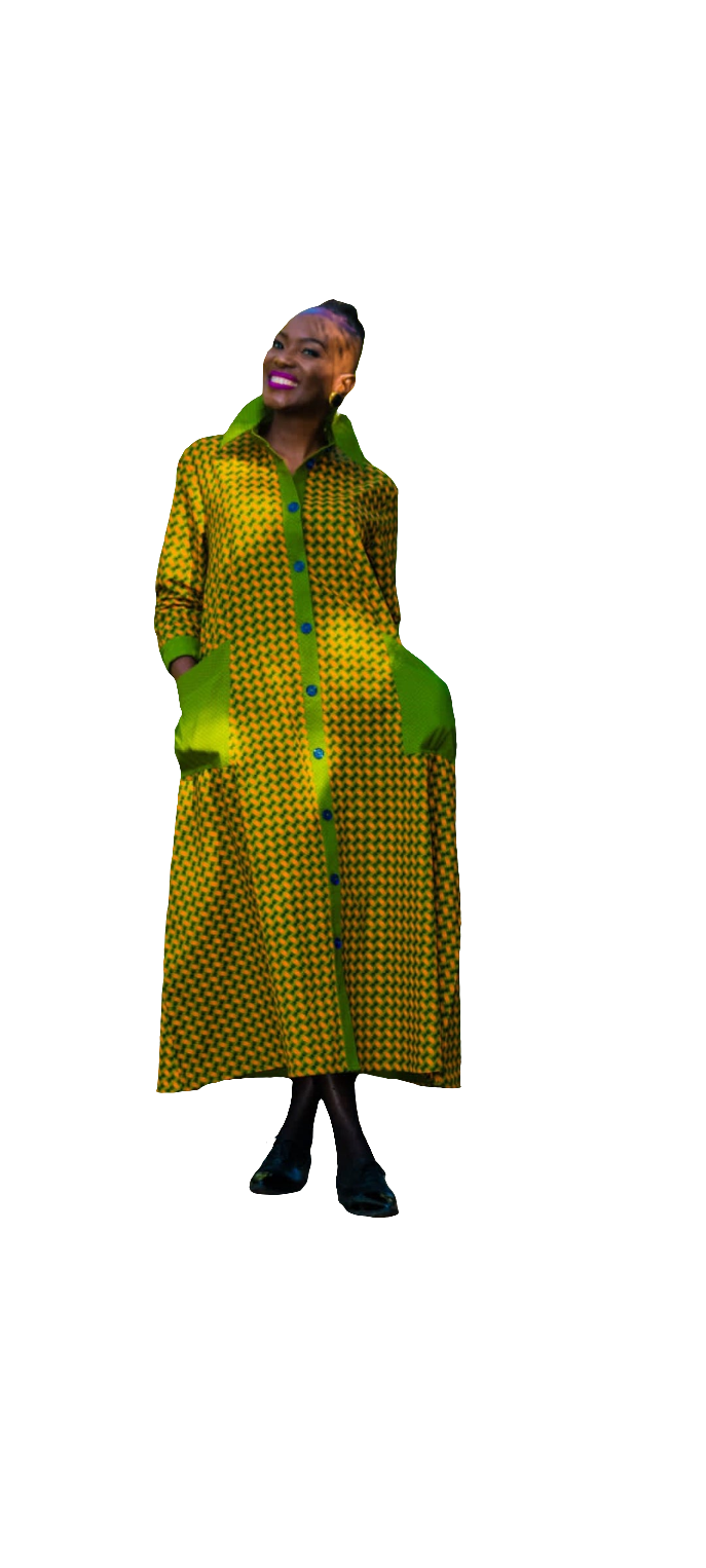 Shweshwe A-line Shirt Dress