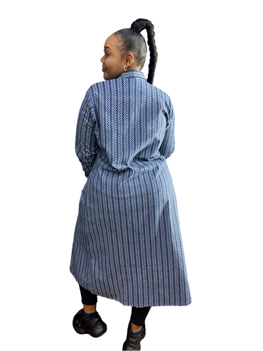 Shweshwe Long Shirt Dress