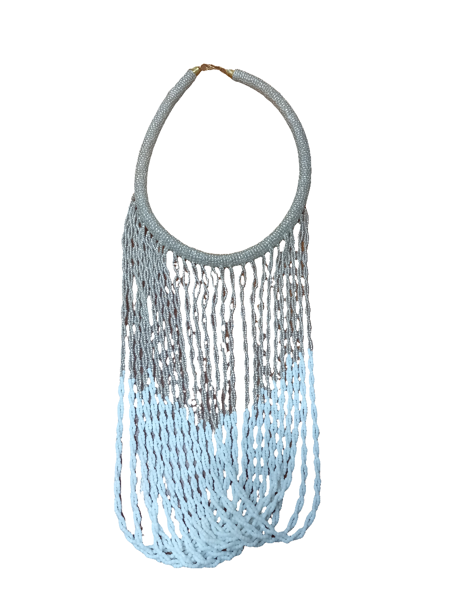 Silver/ White Neck-piece