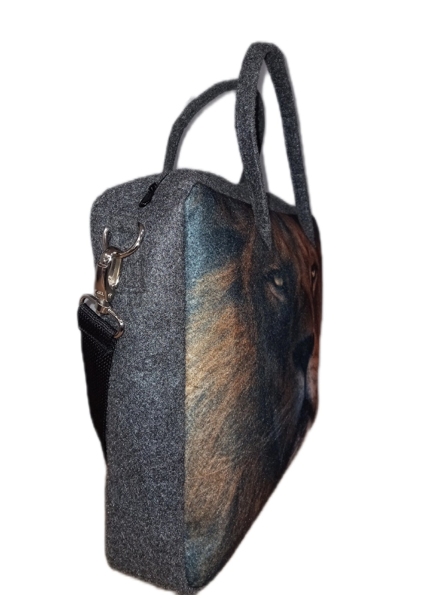 Lion Print Eco-felt Weekender Bag