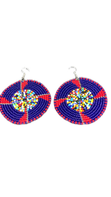 Masai Beaded Round Earrings