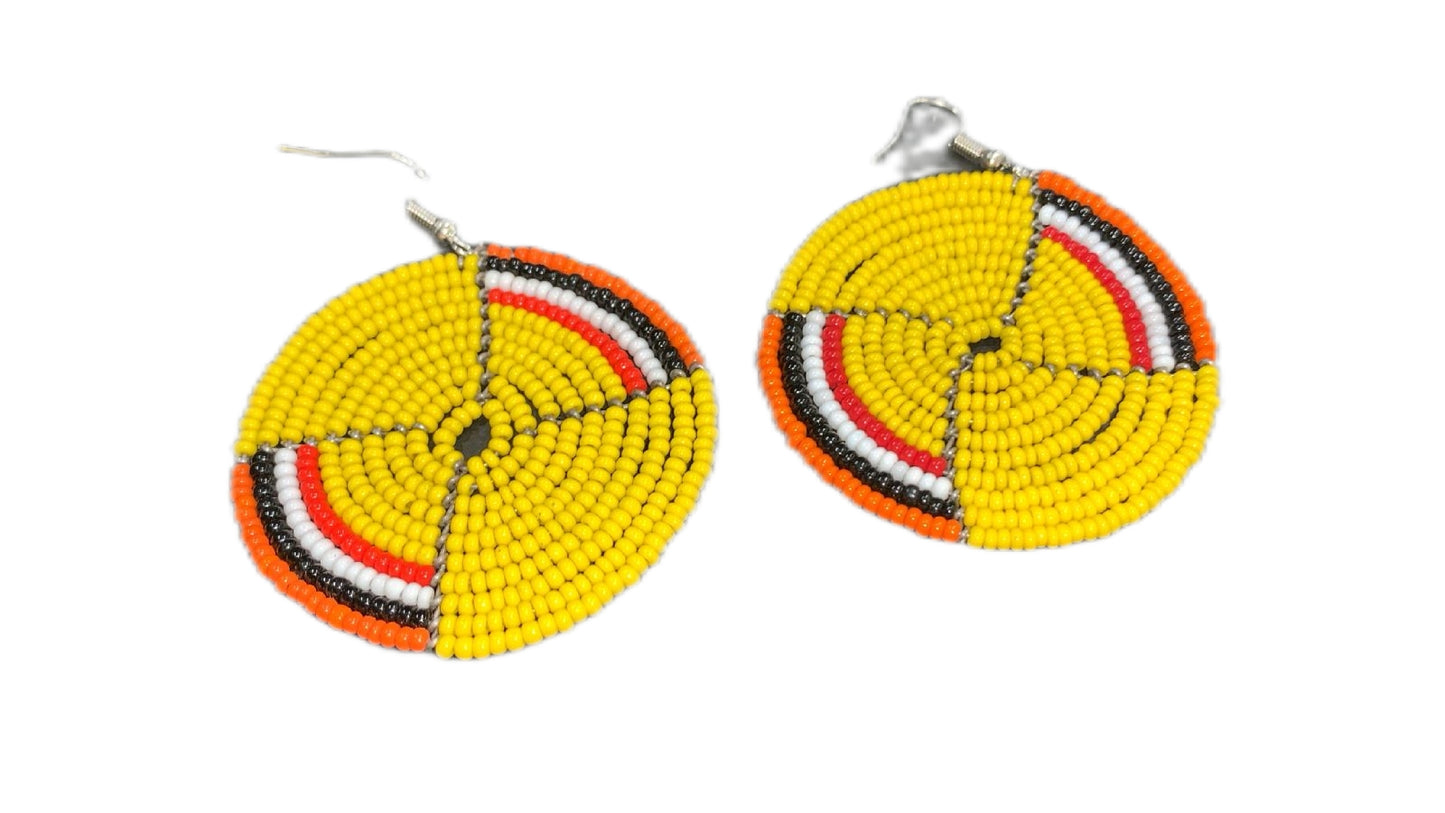 Masai Beaded Round Earrings