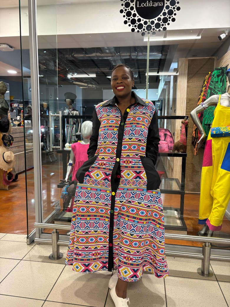 Ndebele A-Line Shirt Dress