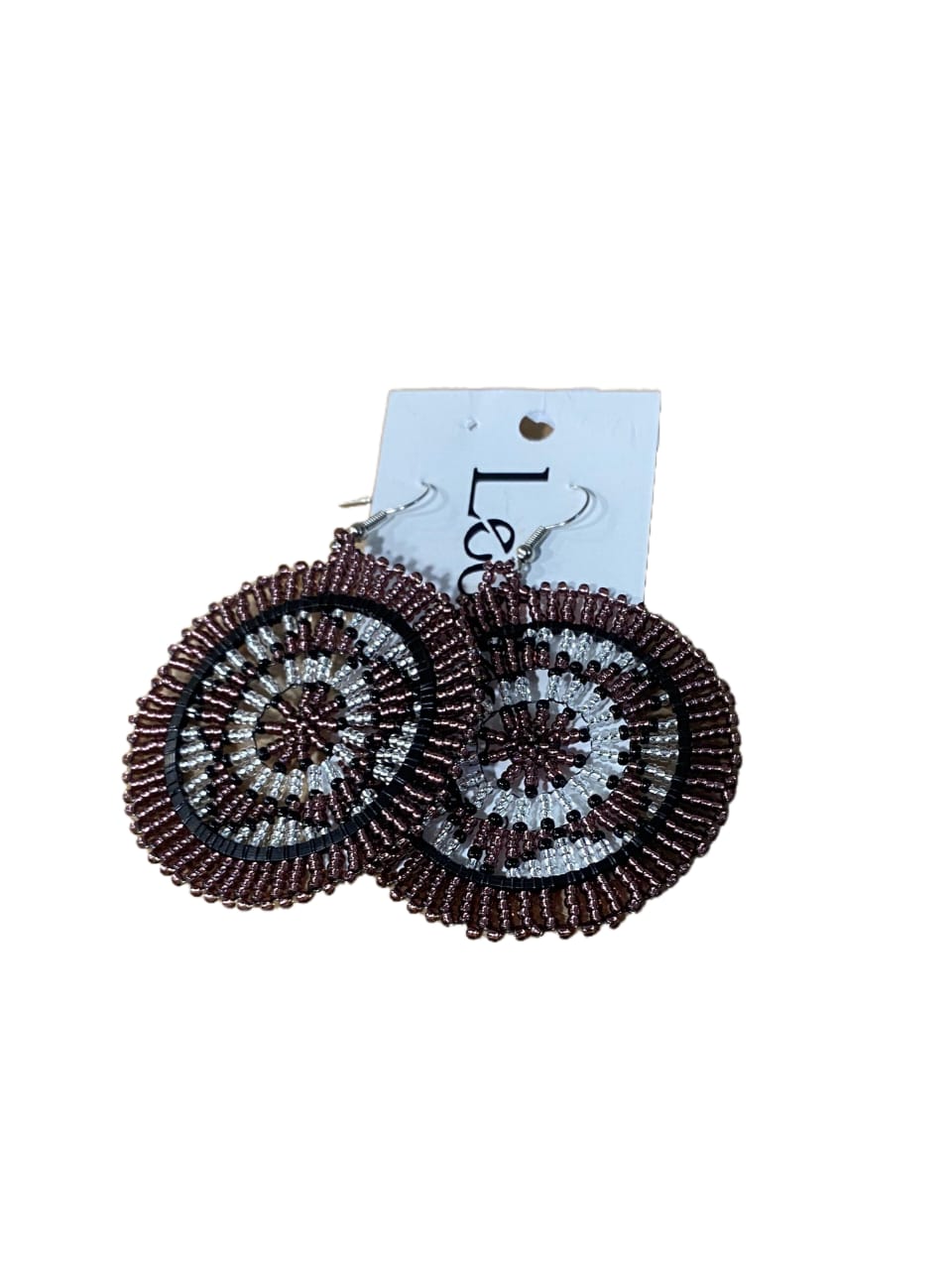 Zulu Beaded Round Earrings