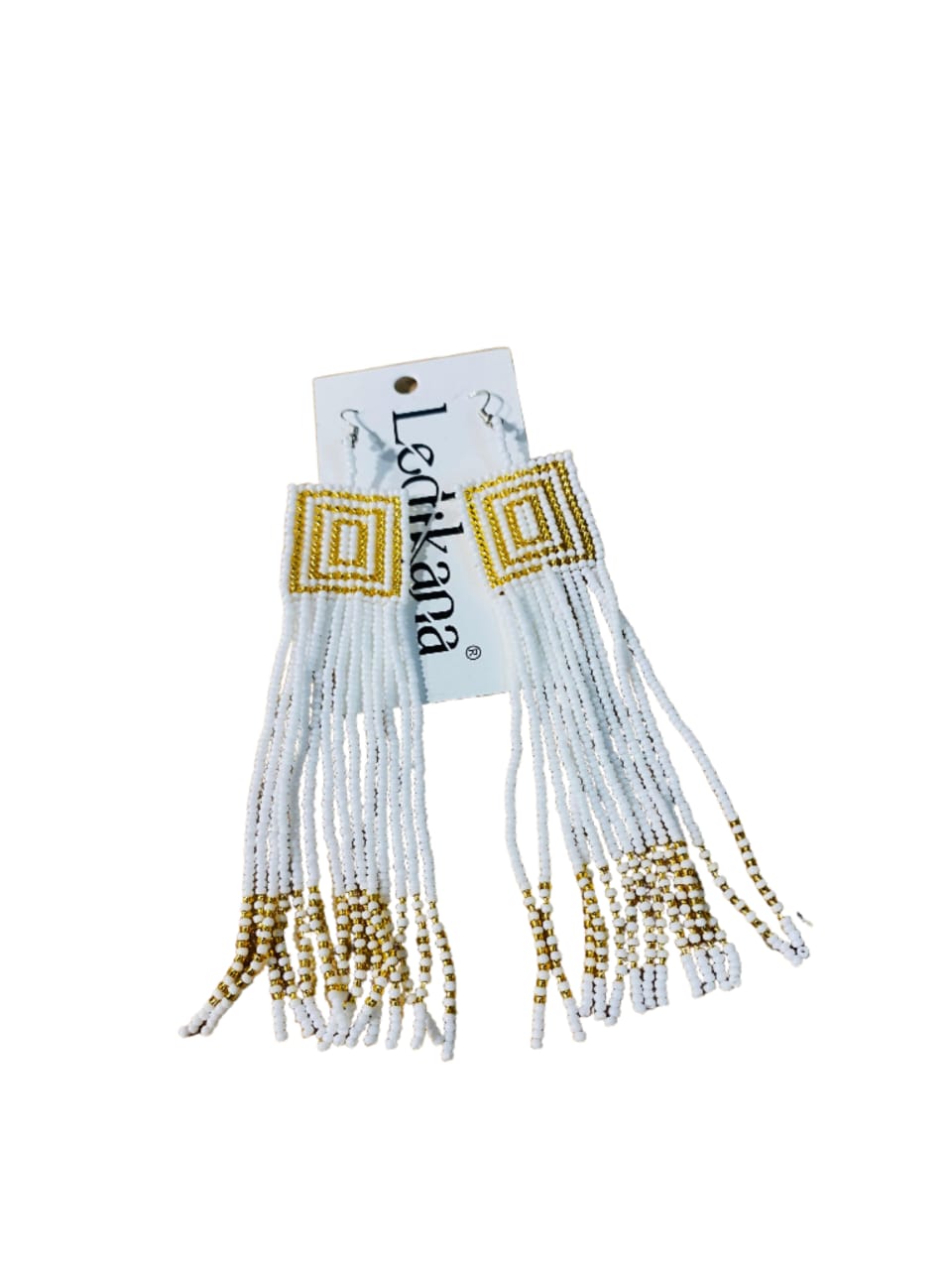 Zulu Long Tail Square Earrings