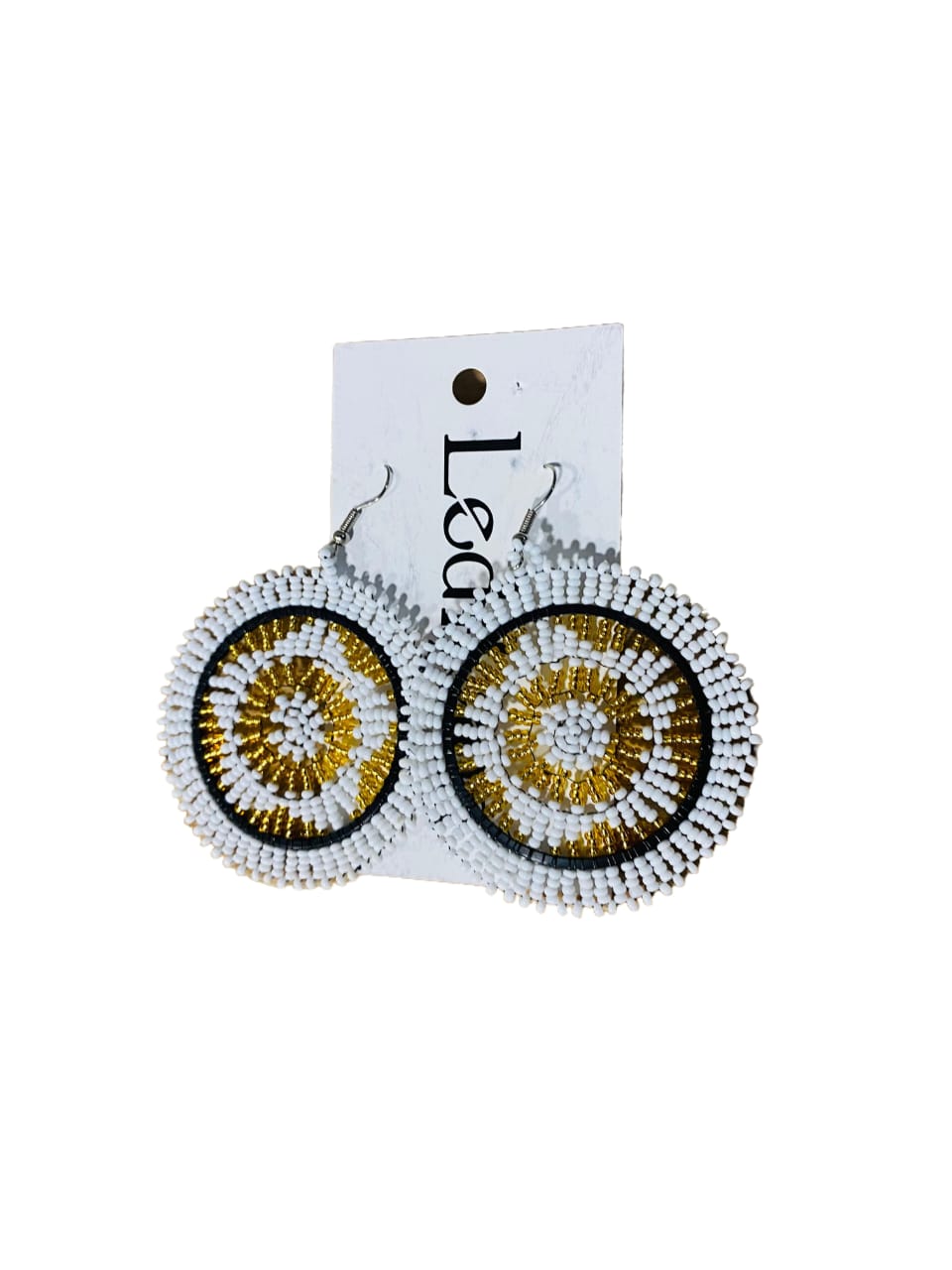 Zulu Beaded Round Earrings