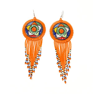Zulu Beaded Long Tail Earrings