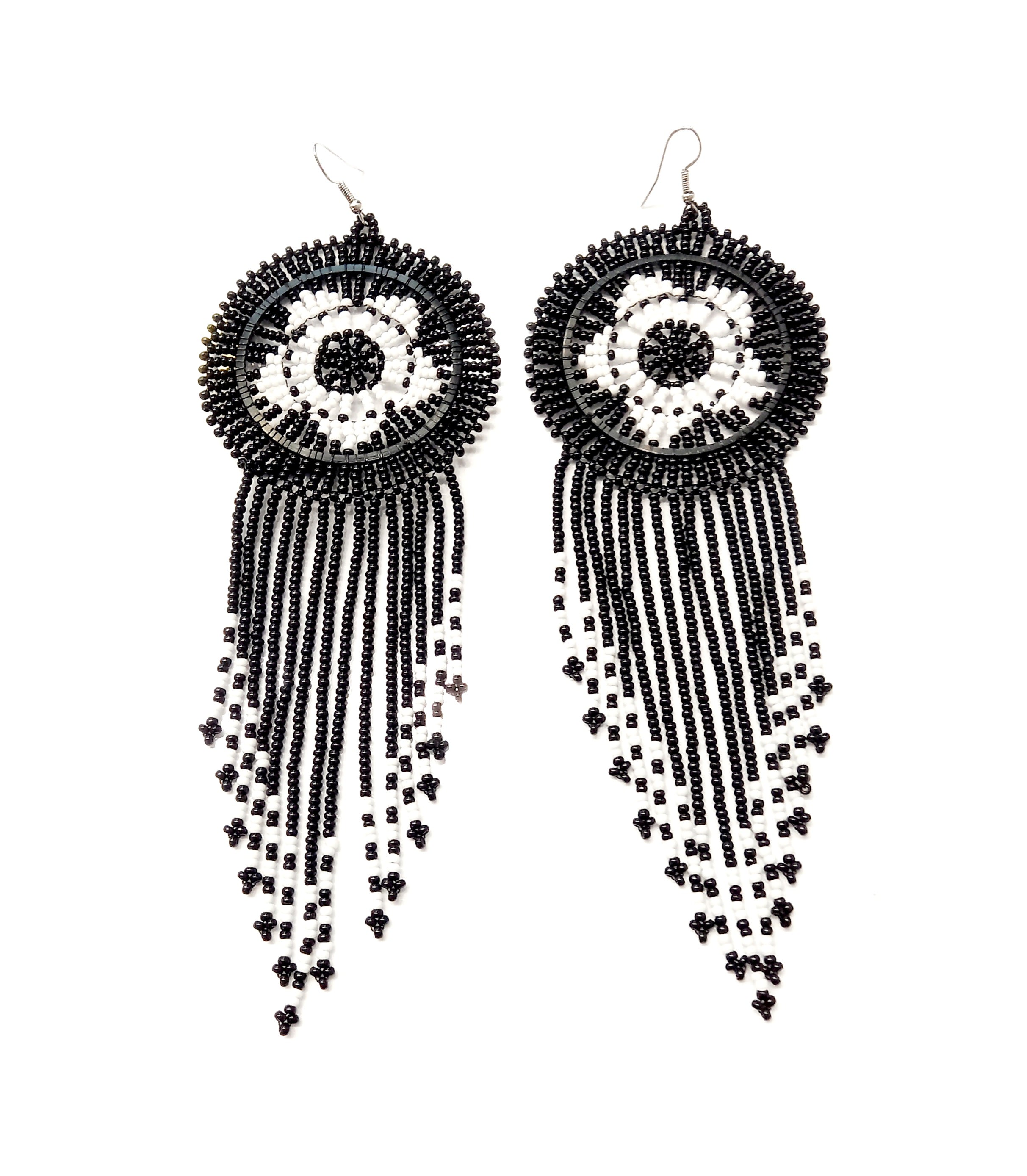 Zulu Beaded Long Tail Earrings