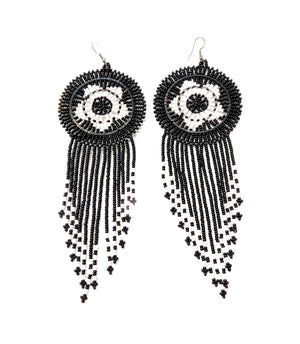 Zulu Beaded Long Tail Earrings