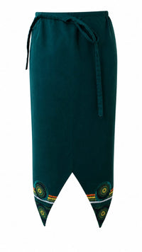 D.T 4pc Shweshwe Nyebelese Dress- green/white