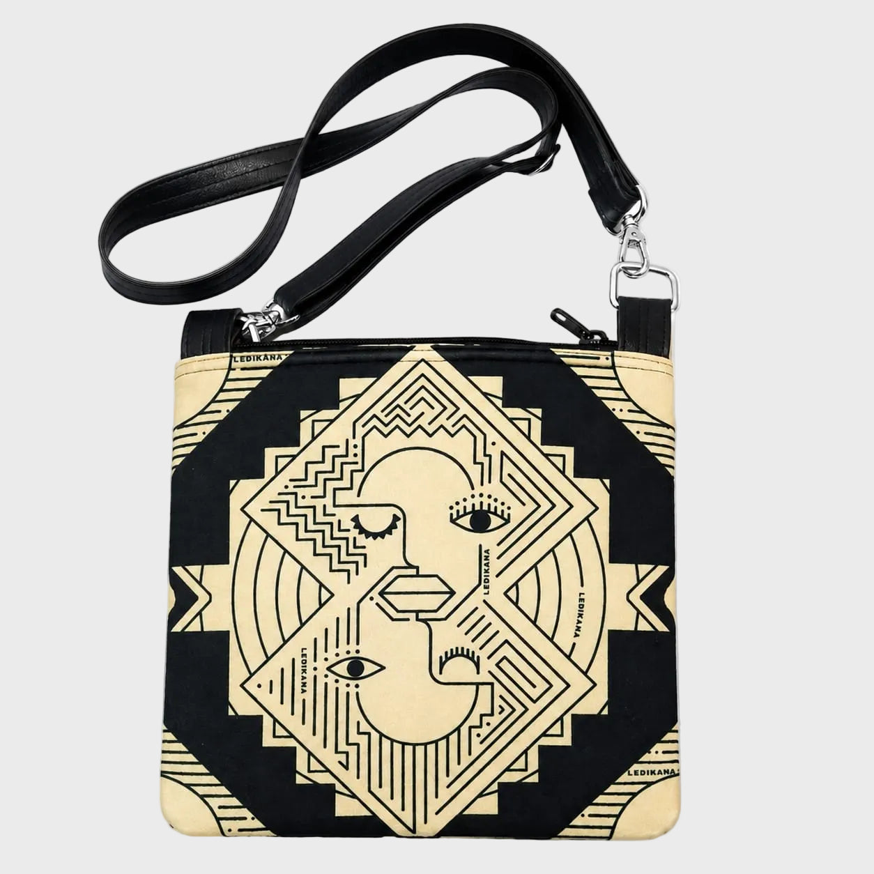 Africa Face Eco-Felt Sling Bag