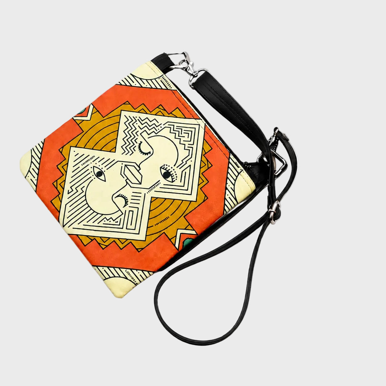 Africa Face Eco-Felt Sling Bag