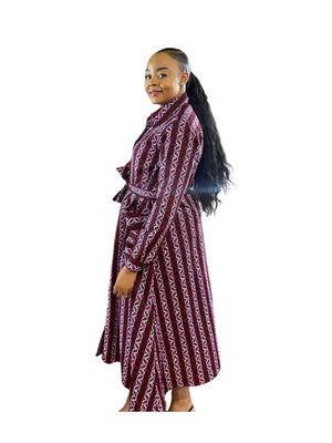 Ankara A-Line Shirt Dress