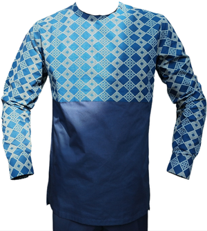 Shweshwe Two-Tone Shirt