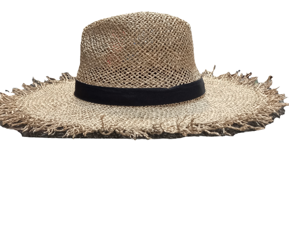 Twisted straw hat