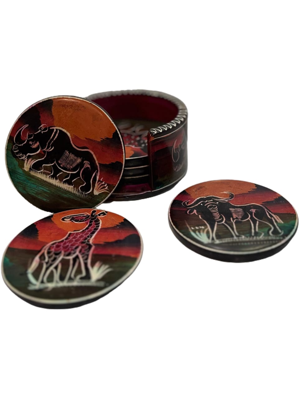 Colored Ceramic Coasters