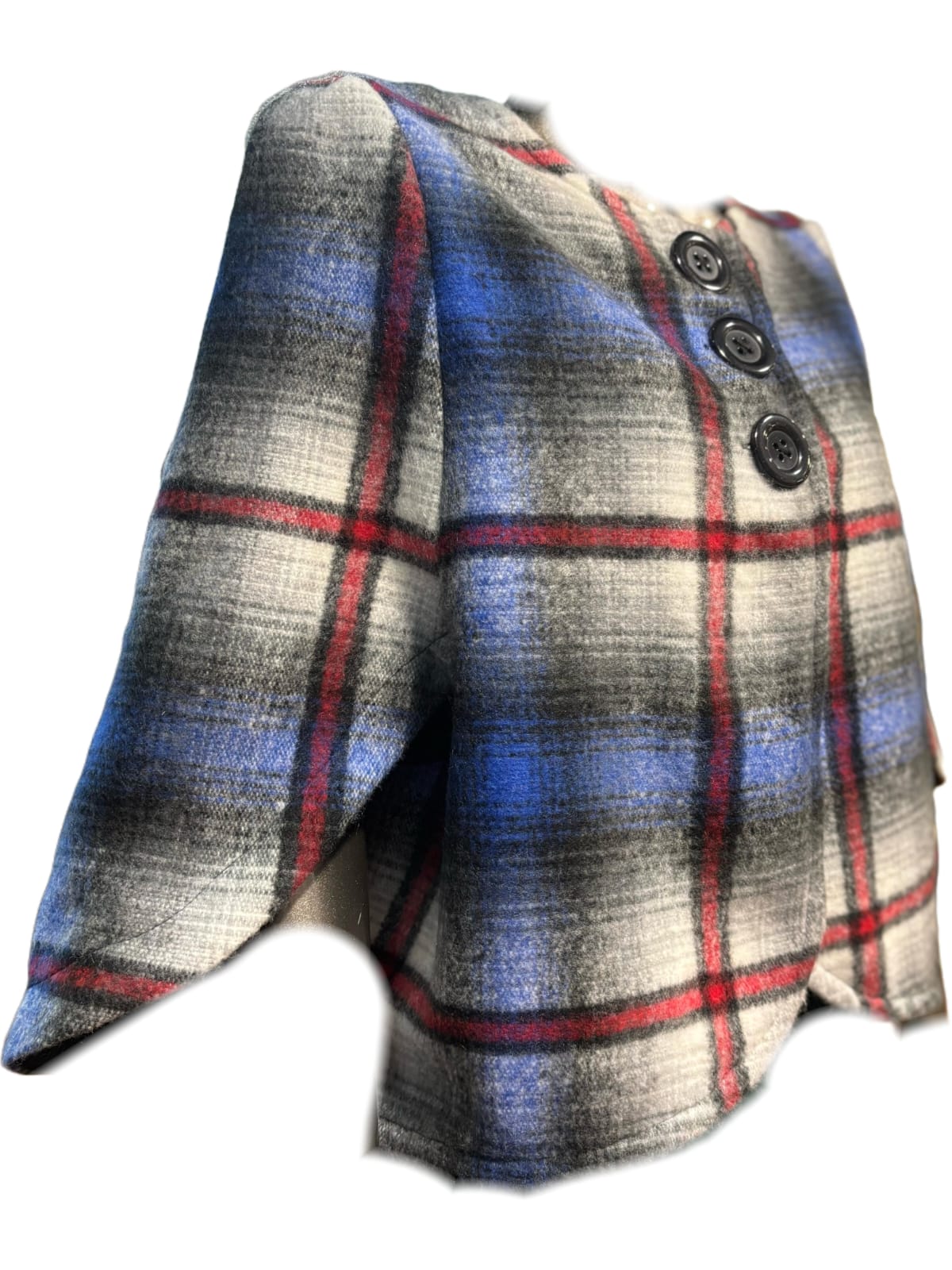 Tswana Short Poncho with Sleeves