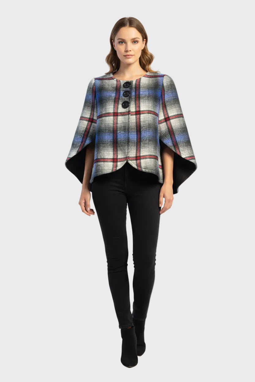Tswana Short Poncho with Sleeves