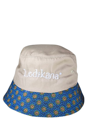 Africa Map Bucket Hat with Shwe Trim