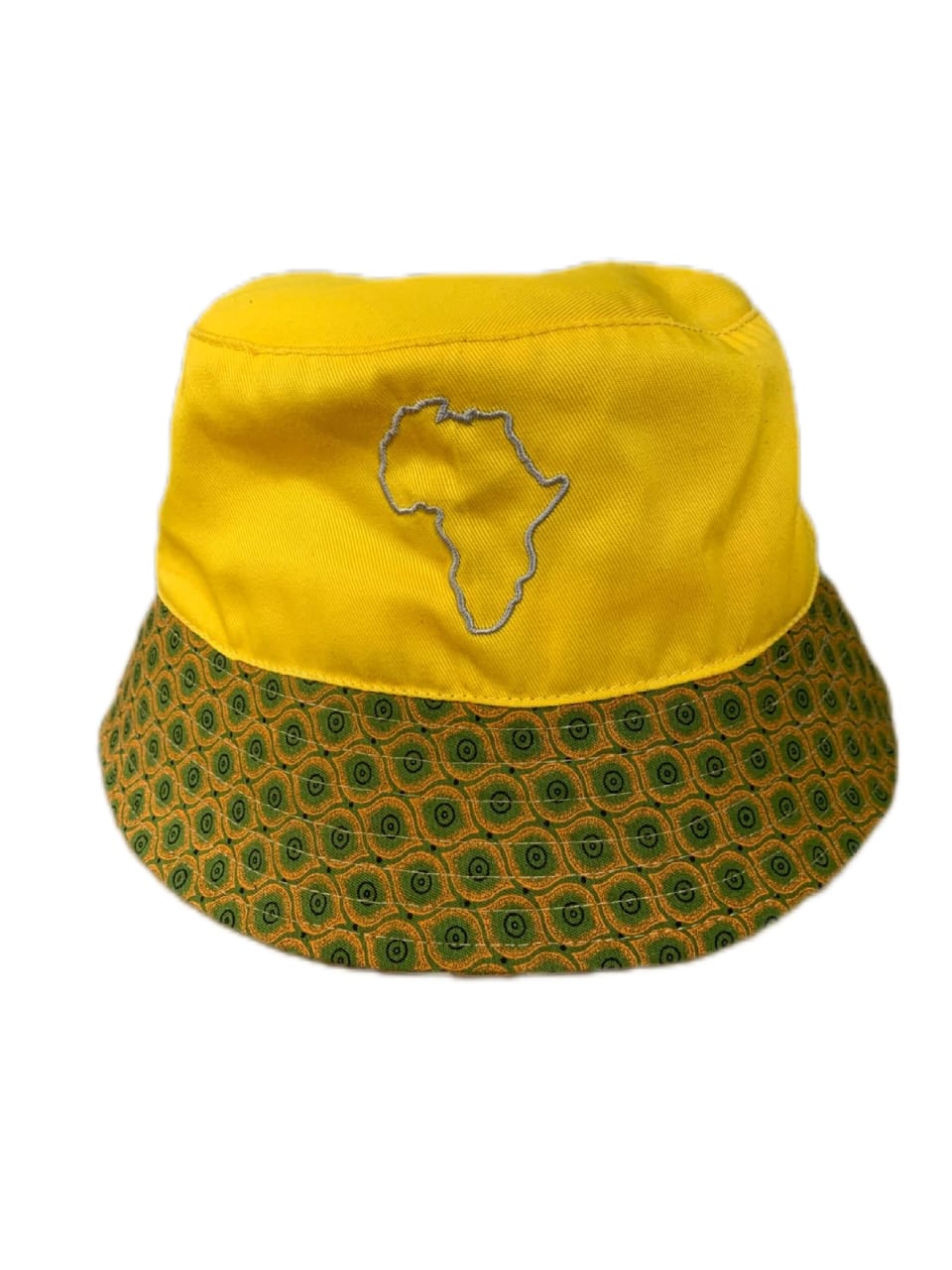 Africa Map Bucket Hat with Shwe Trim
