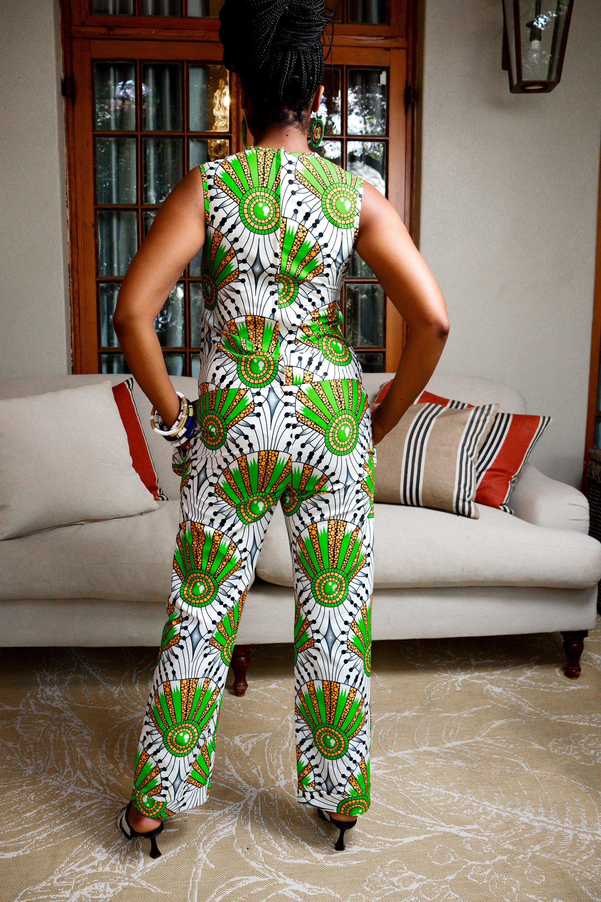 Ankara V-Neck Jumpsuit