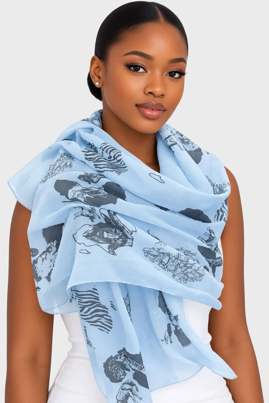 African Print Light Scarf