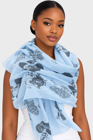 African Print Light Scarf