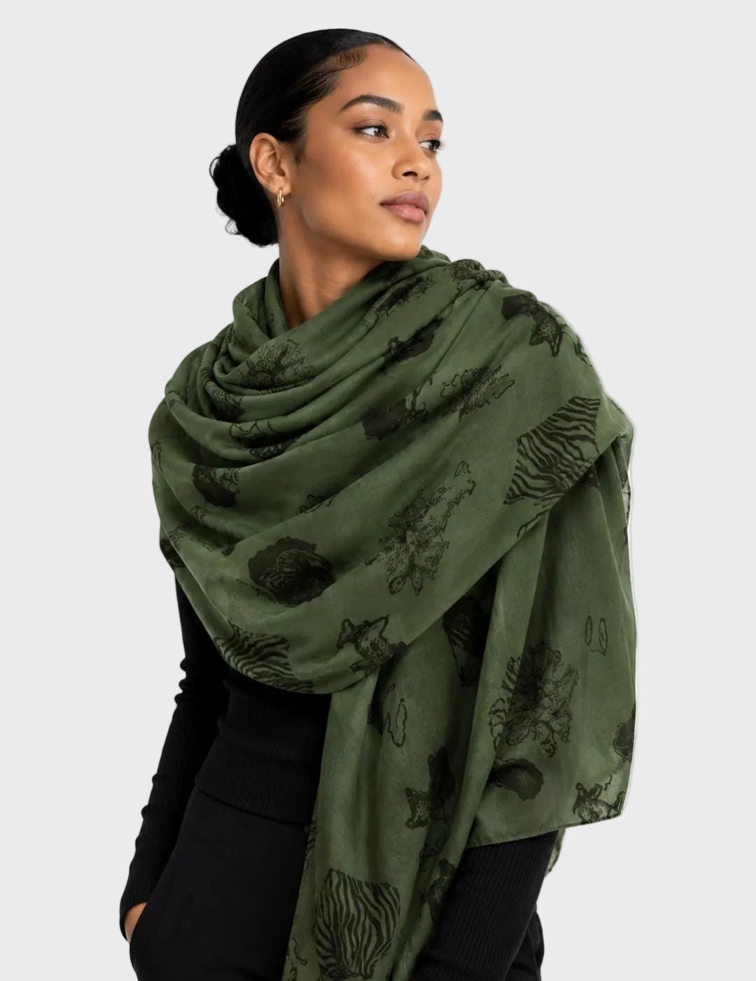 African Print Light Scarf