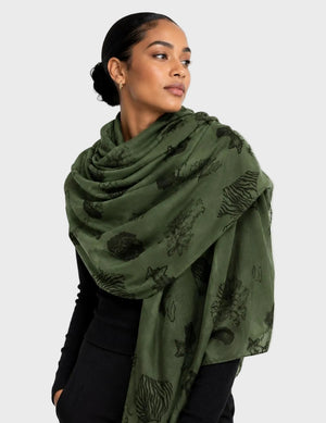 African Print Light Scarf