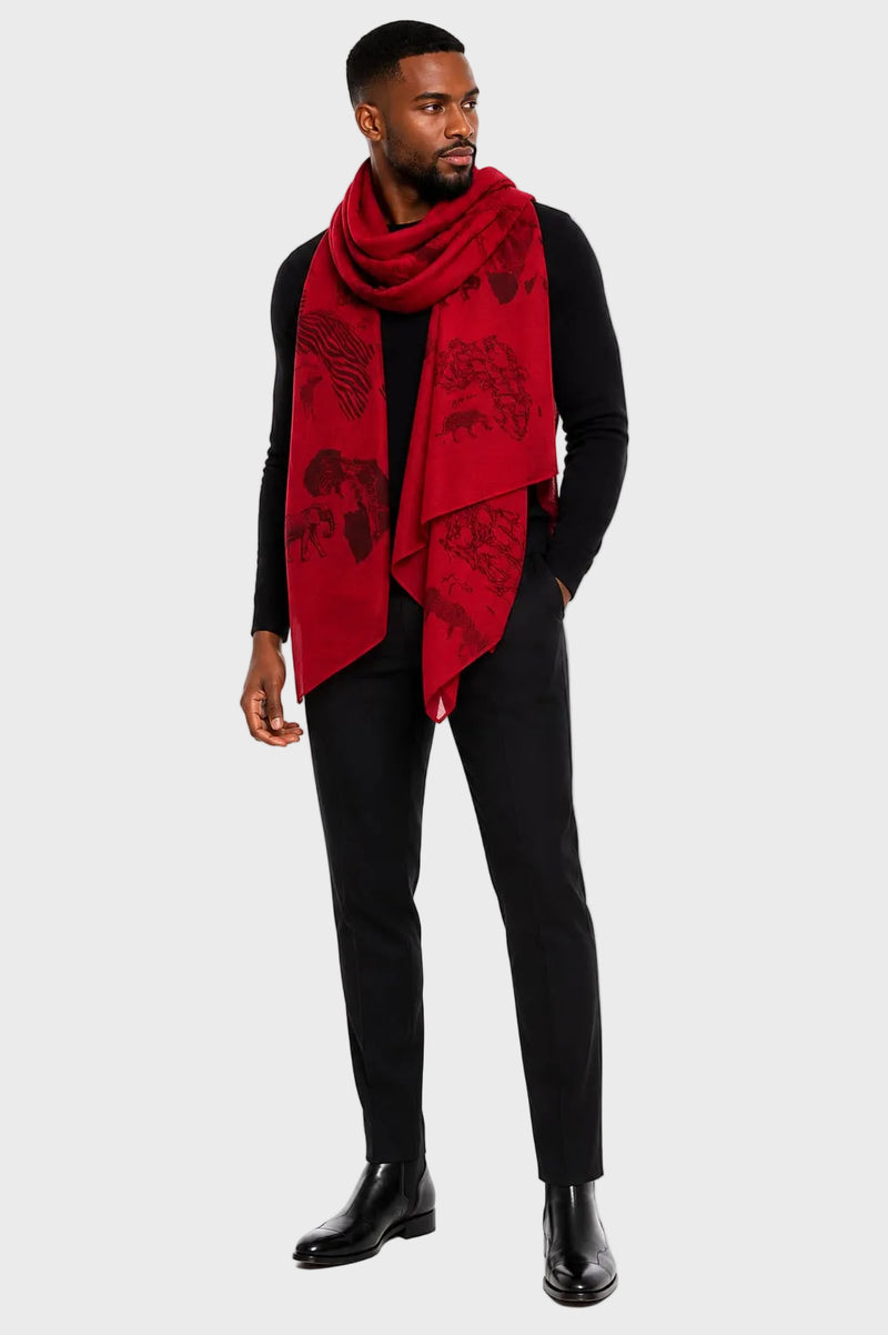 African Print Light Scarf
