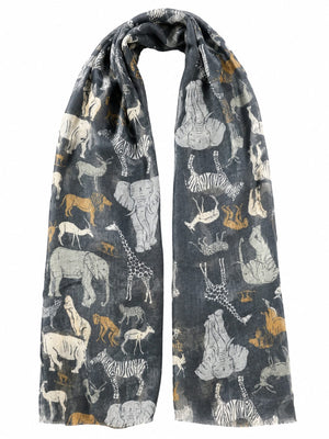 Animal Print Light Scarf