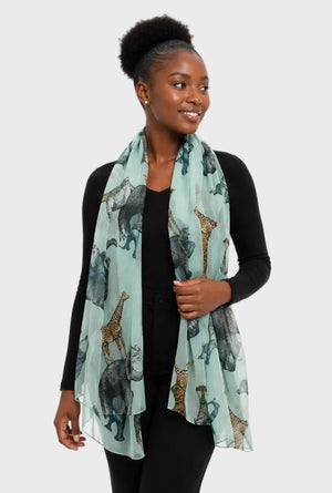 Animal Print Light Scarf